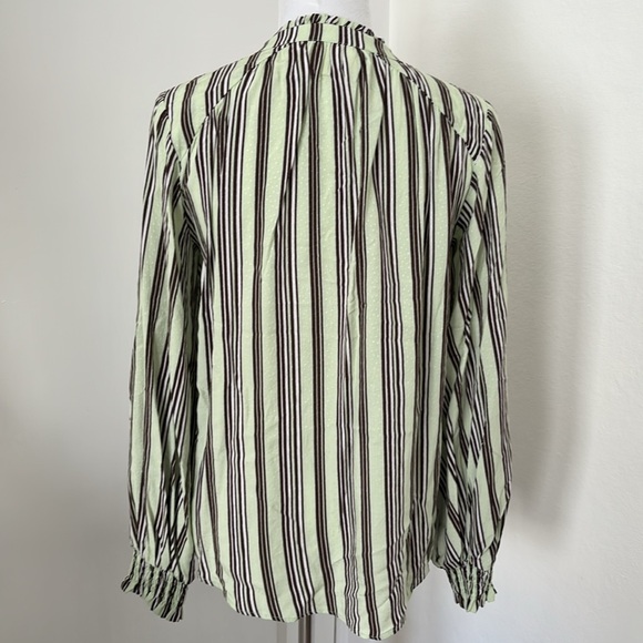 Maeve by Anthropologie Striped Balloon Sleeve Blouse Size XS - Picture 5 of 8